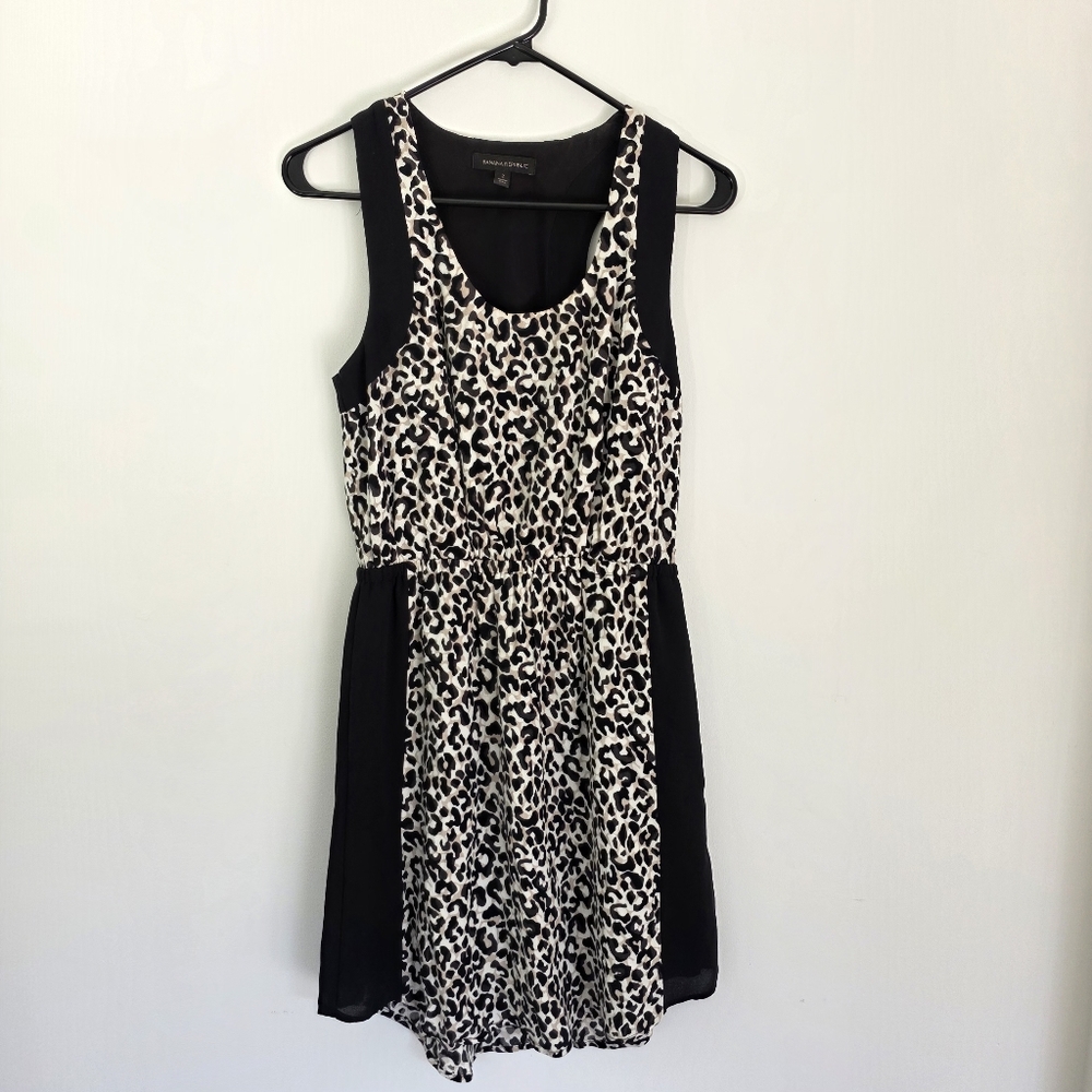 Banana Republic Leopard Print Sleeveless Dress Size 2